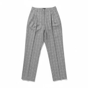 Vtg Academia Plaid Pleated Trousers‎ Pants Women Size 6P Gray Pink Casual Corner